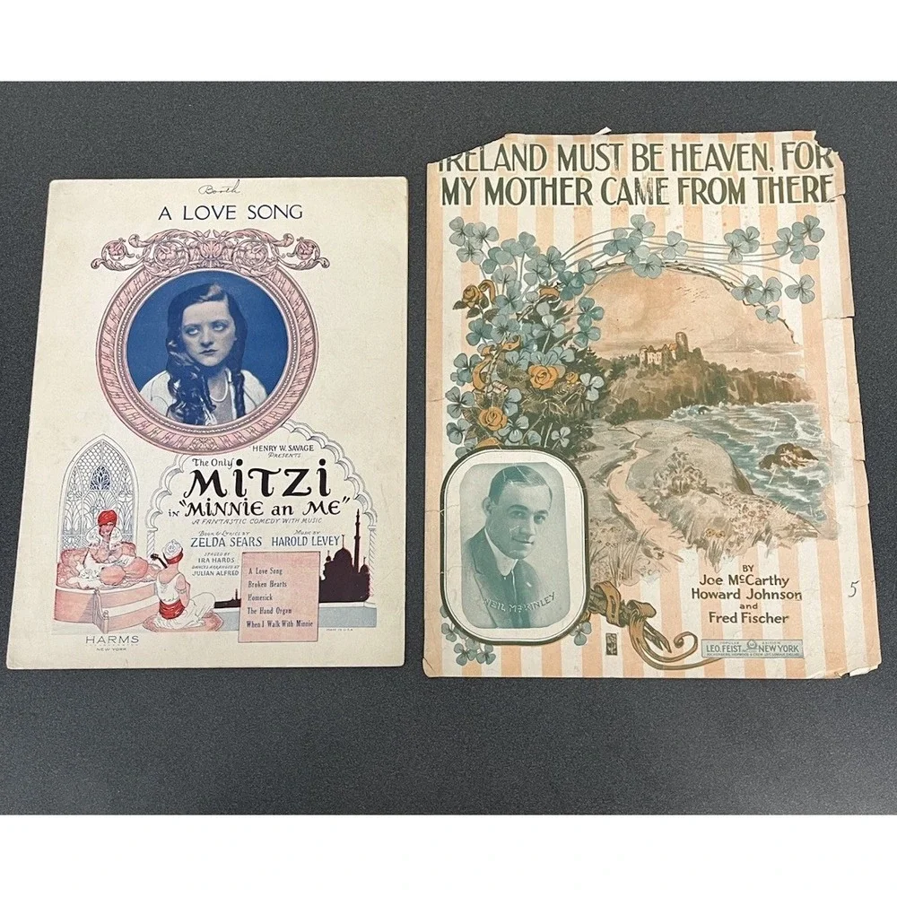 Lot of 15 Sheet Music Pieces Cover Art Musicals Movies Crafts Scrapbooking